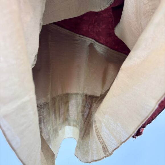 Neesh by DAR Skirt XL Layered Mixed Media Jacquard Boho Earthcore Earthy Grunge - Picture 4 of 7